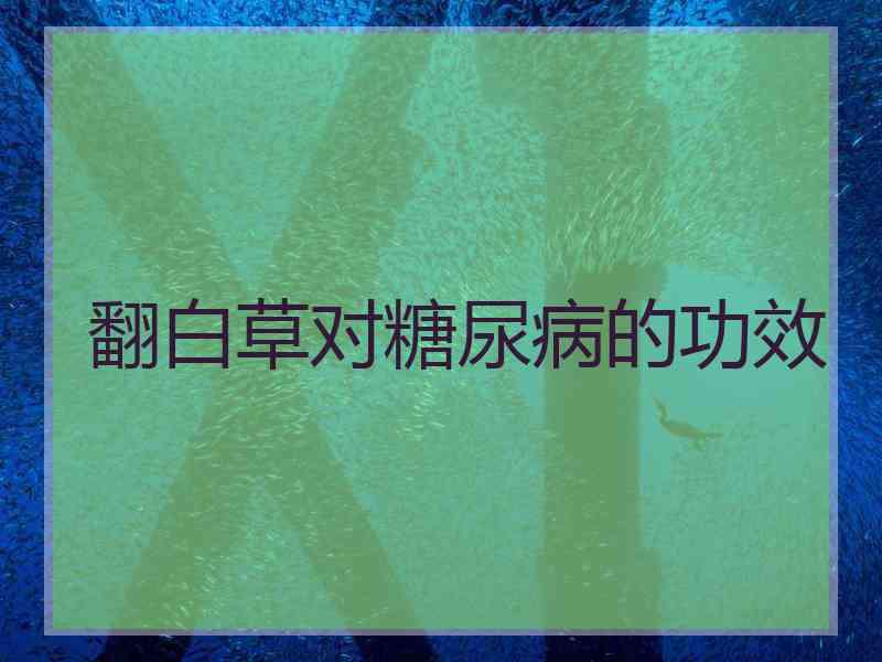 翻白草对糖尿病的功效