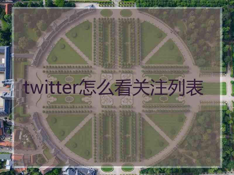 twitter怎么看关注列表