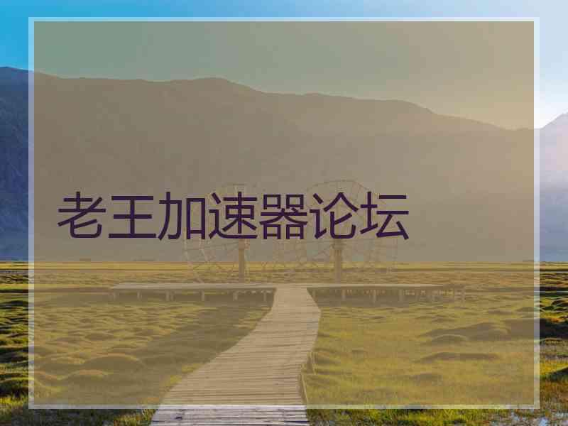 老王加速器论坛