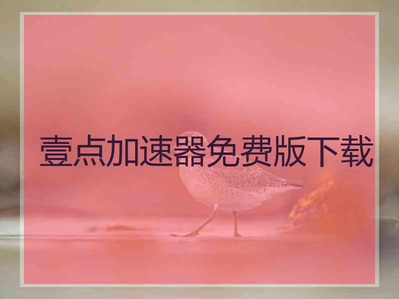 壹点加速器免费版下载