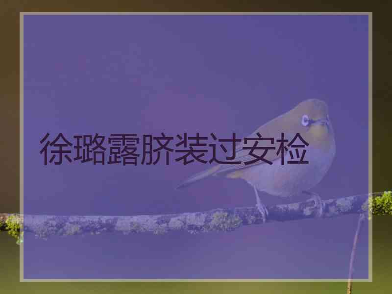 徐璐露脐装过安检