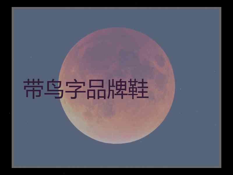 带鸟字品牌鞋