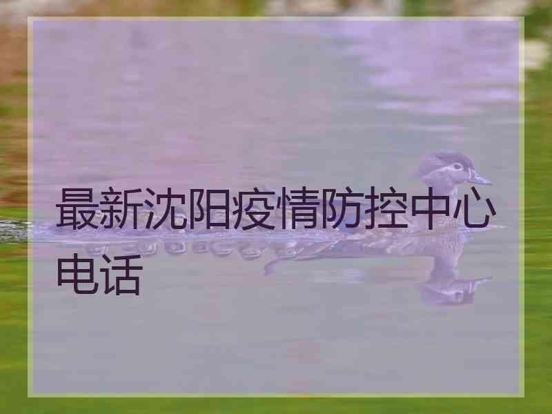 最新沈阳疫情防控中心电话
