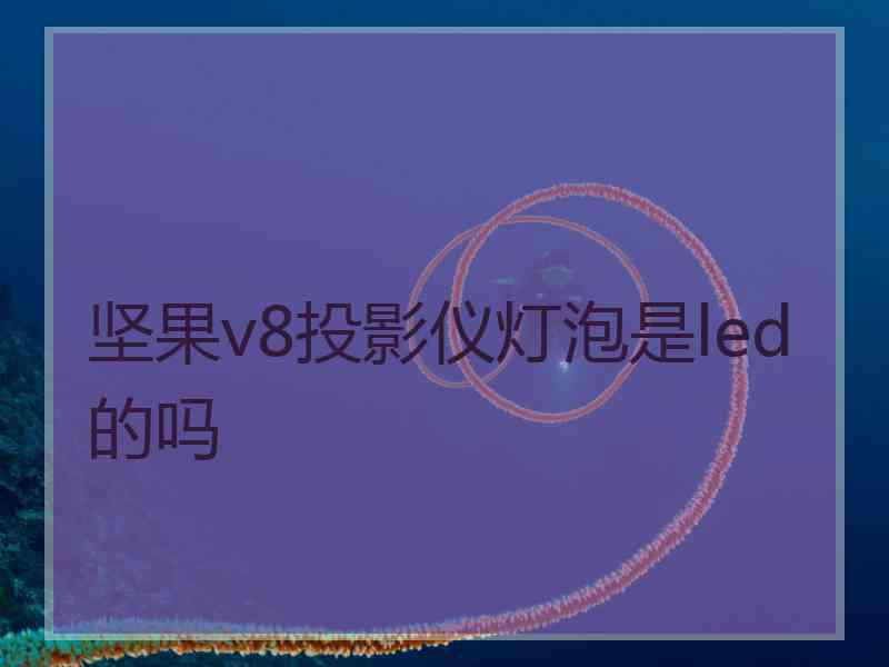 坚果v8投影仪灯泡是led的吗