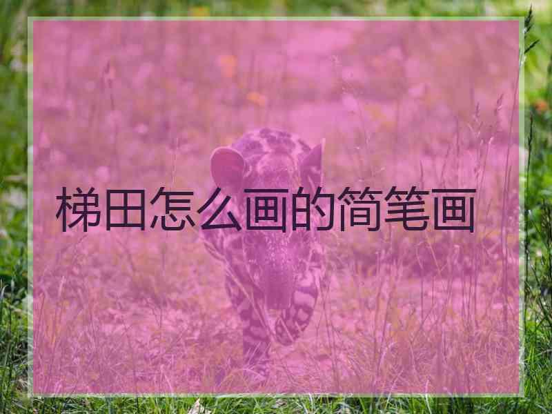 梯田怎么画的简笔画