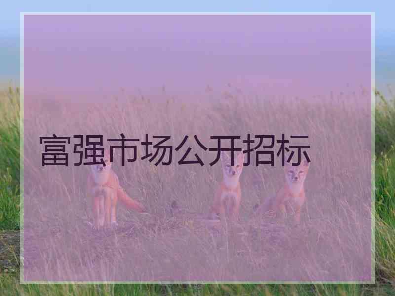 富强市场公开招标