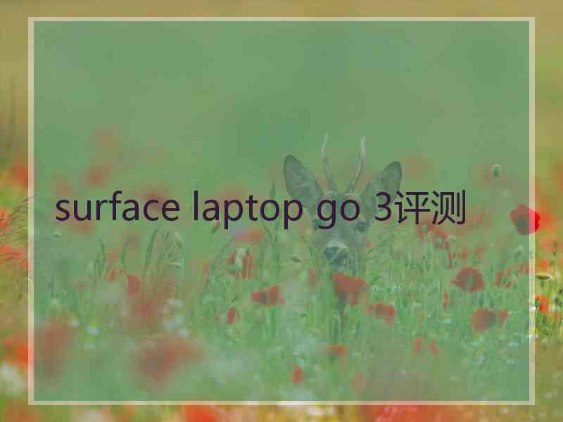 surface laptop go 3评测