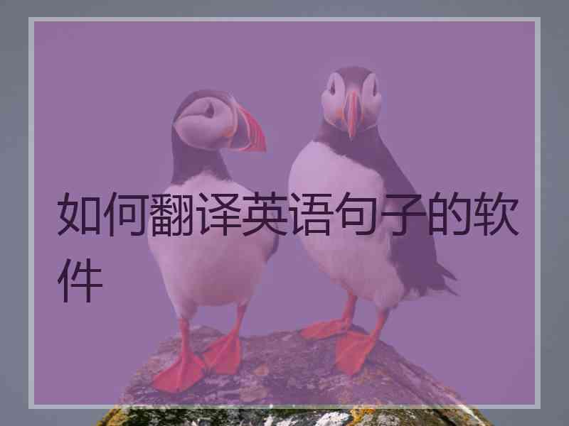 如何翻译英语句子的软件