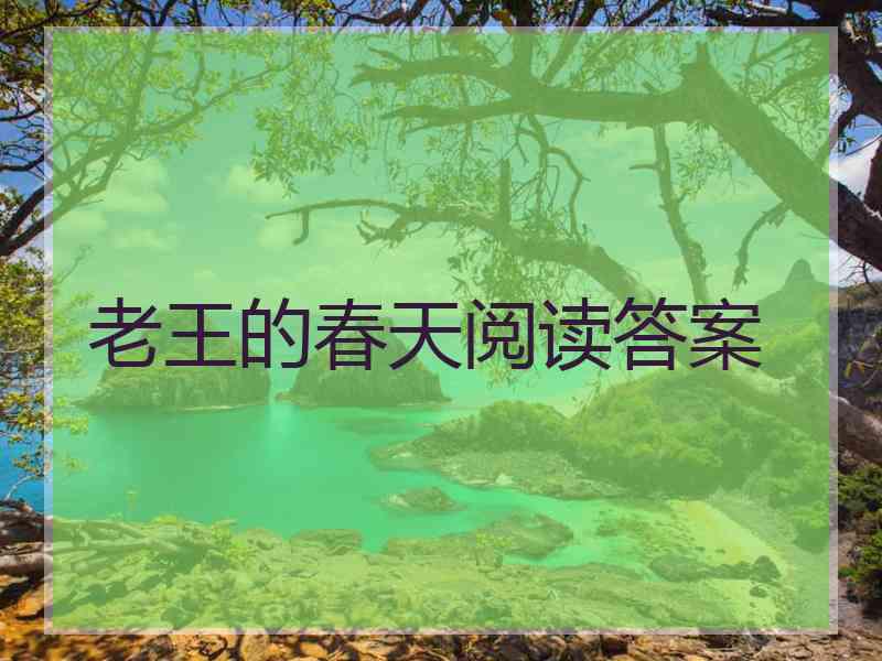 老王的春天阅读答案