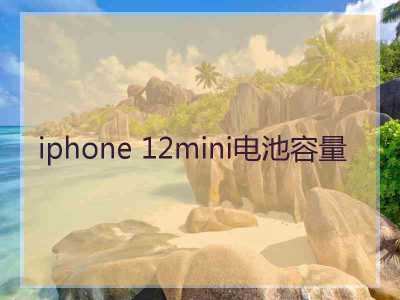 iphone 12mini电池容量