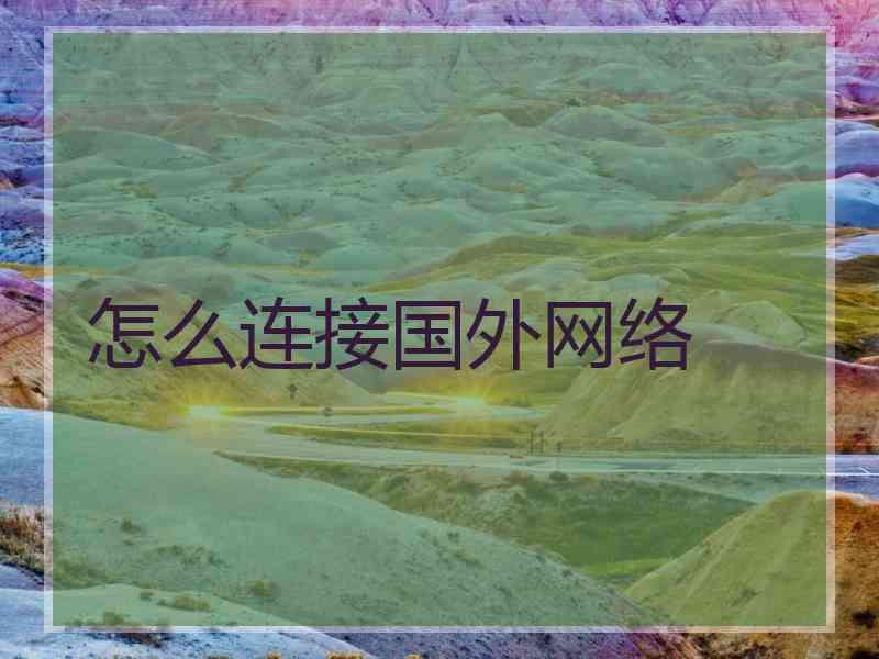 怎么连接国外网络