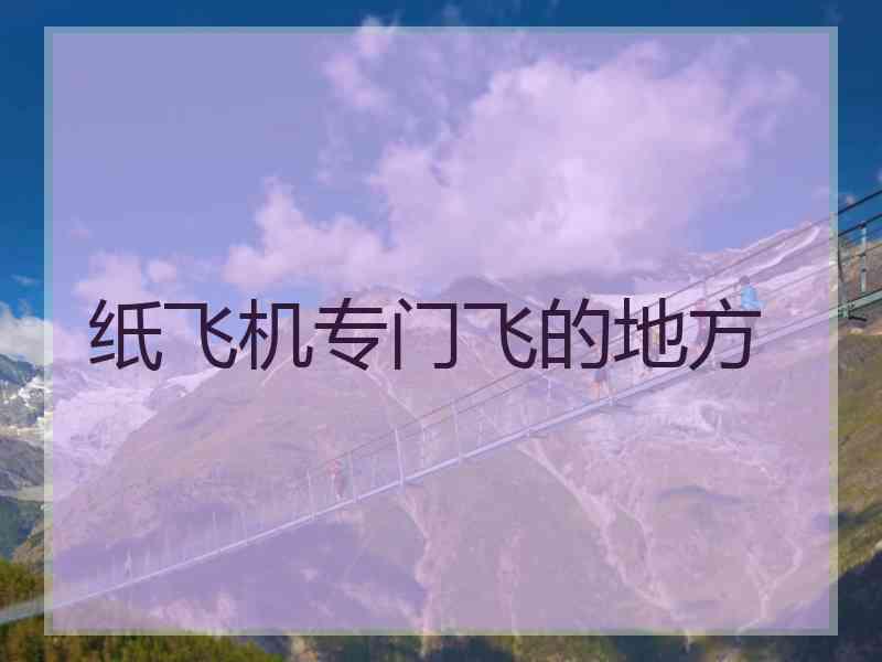 纸飞机专门飞的地方