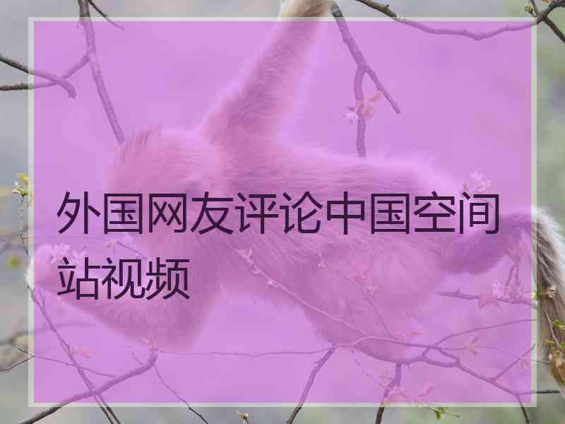 外国网友评论中国空间站视频