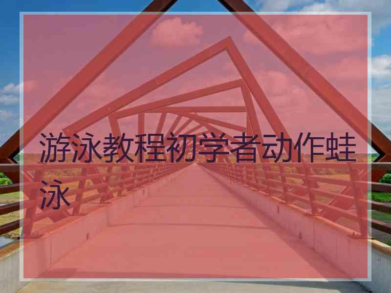 游泳教程初学者动作蛙泳