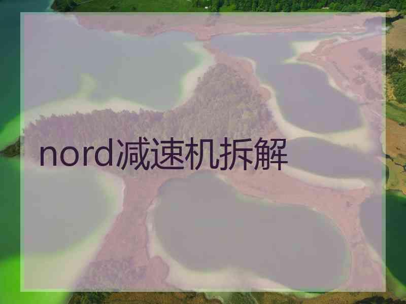 nord减速机拆解