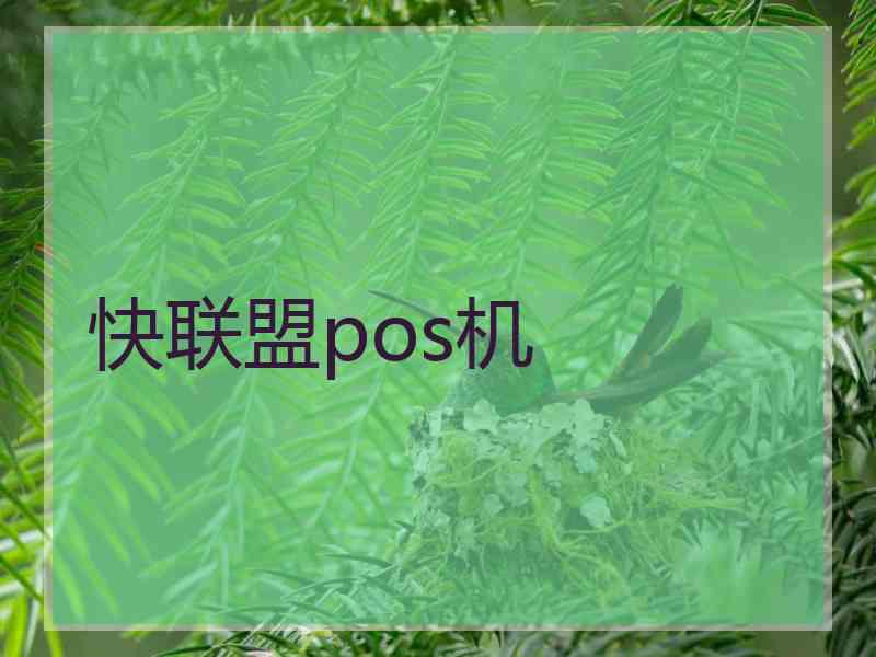 快联盟pos机