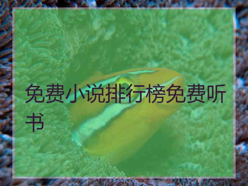 免费小说排行榜免费听书