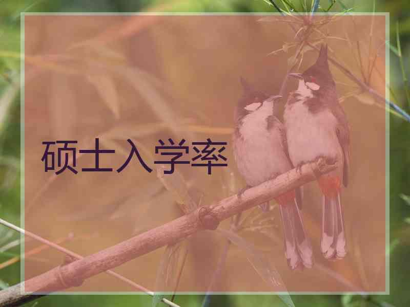 硕士入学率