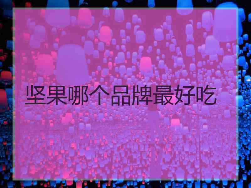 坚果哪个品牌最好吃