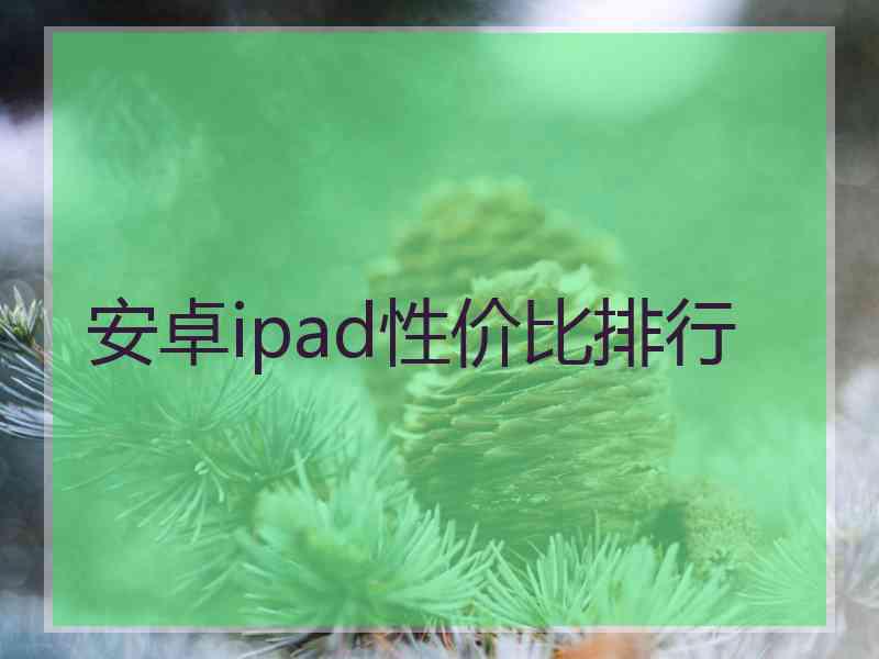 安卓ipad性价比排行