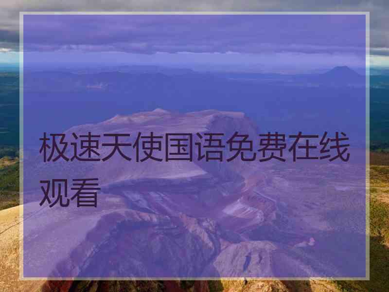 极速天使国语免费在线观看