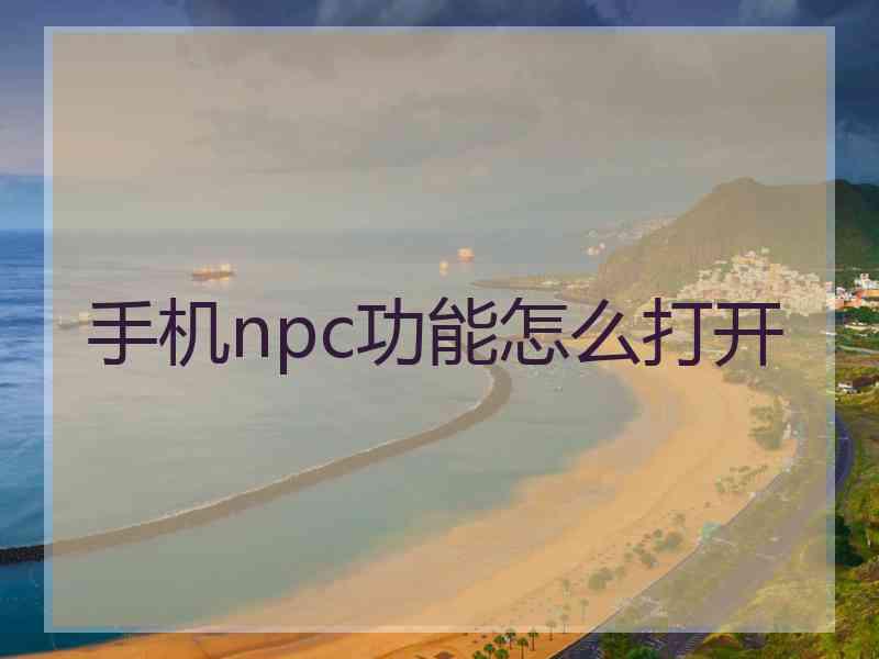 手机npc功能怎么打开