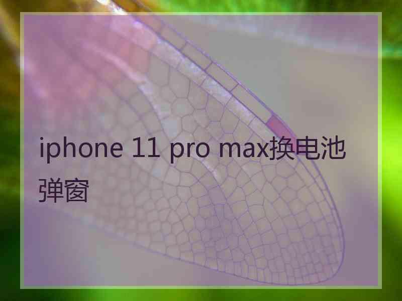 iphone 11 pro max换电池弹窗