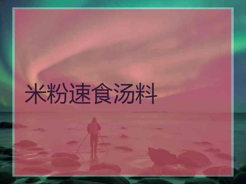 米粉速食汤料
