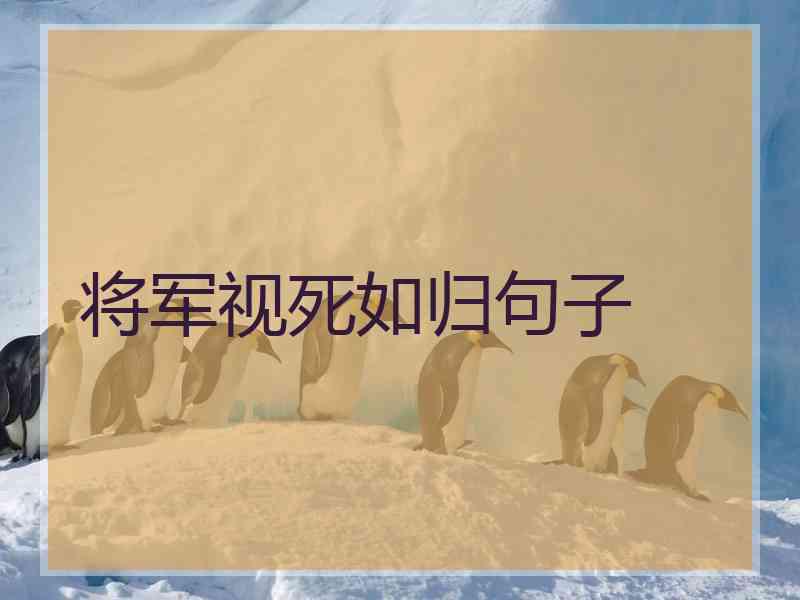 将军视死如归句子