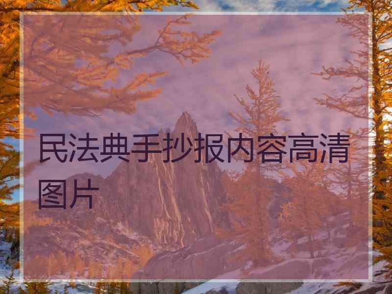 民法典手抄报内容高清图片