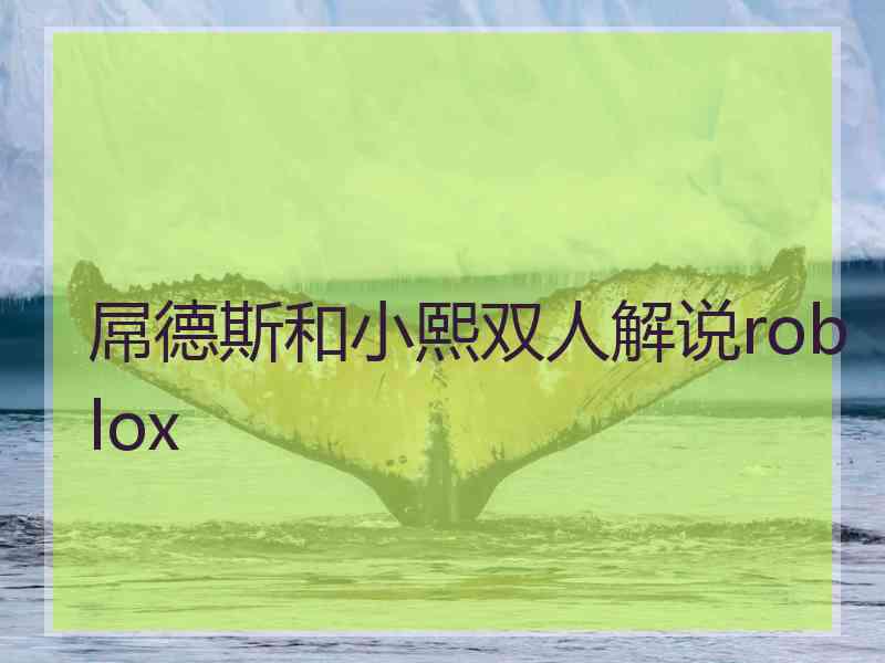 屌德斯和小熙双人解说roblox