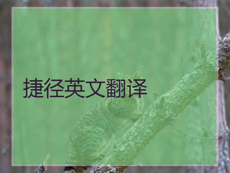 捷径英文翻译