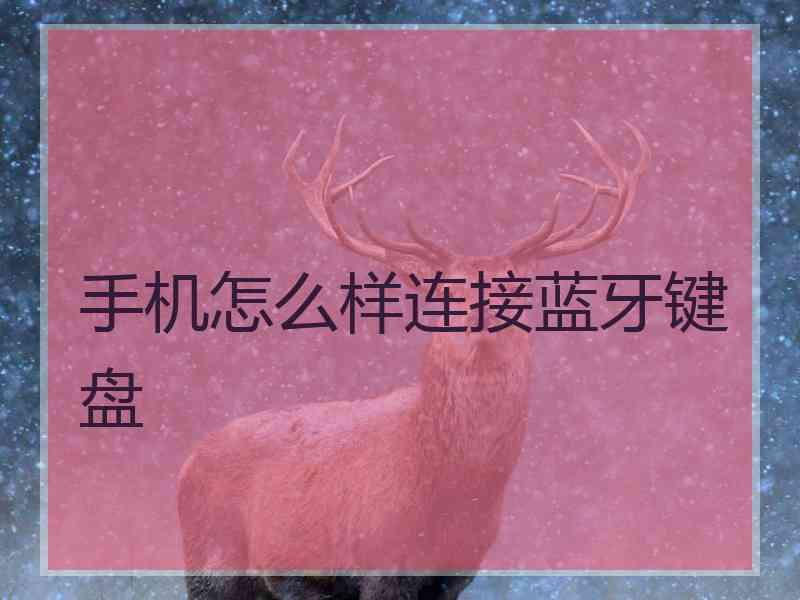 手机怎么样连接蓝牙键盘