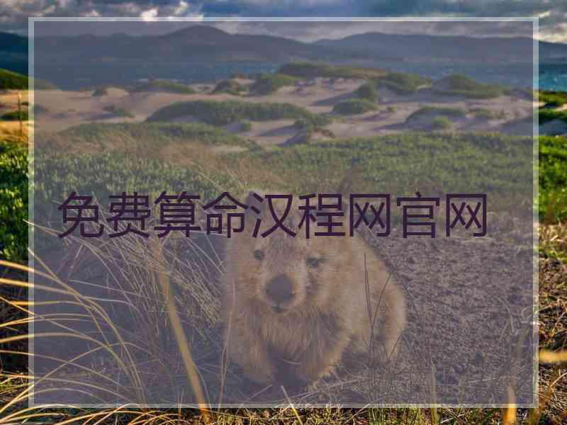 免费算命汉程网官网