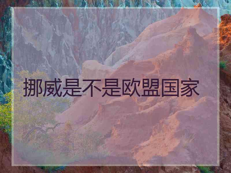 挪威是不是欧盟国家