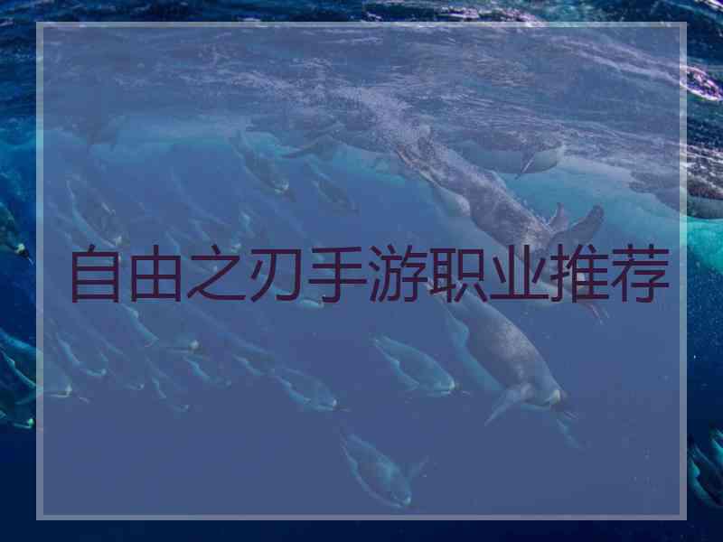 自由之刃手游职业推荐