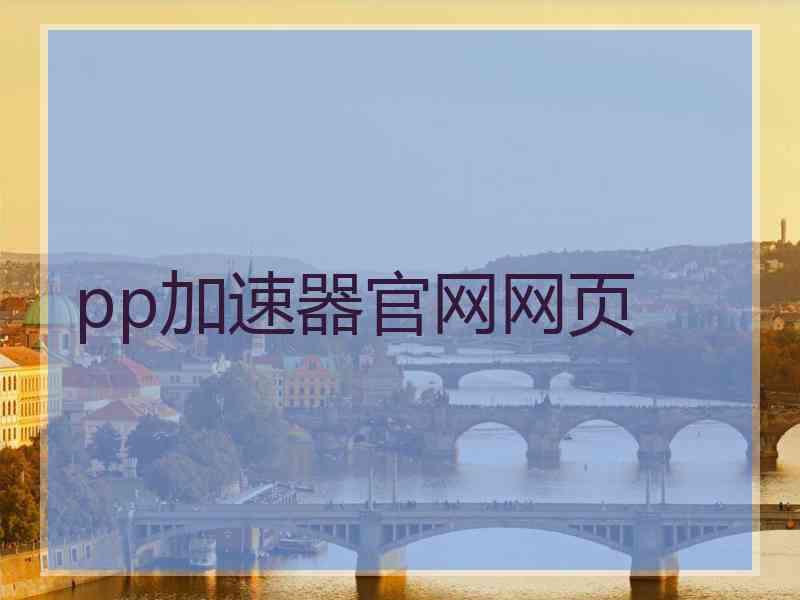 pp加速器官网网页