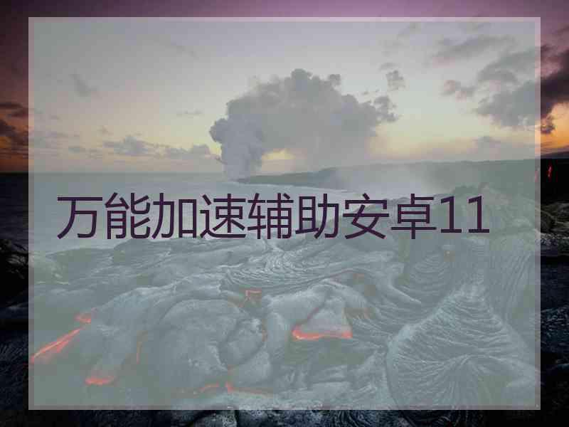 万能加速辅助安卓11