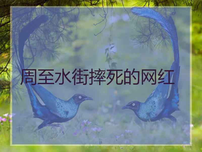 周至水街摔死的网红
