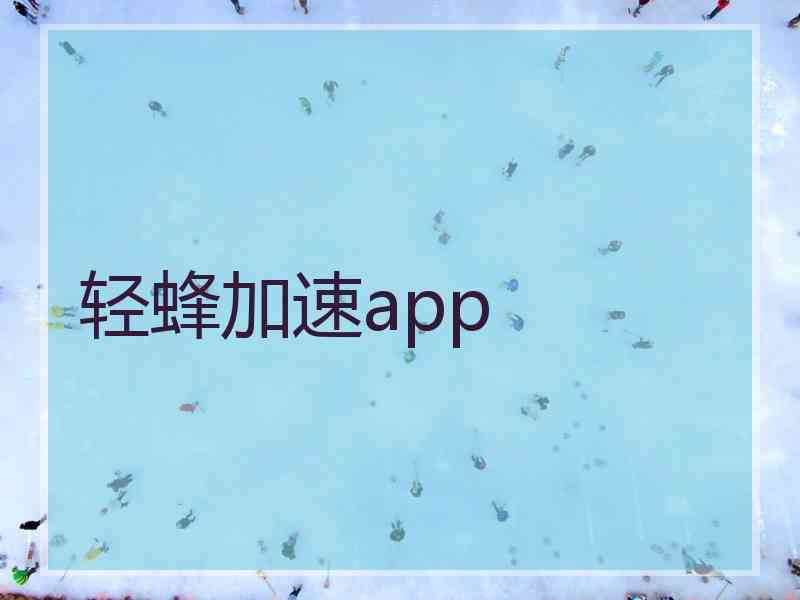 轻蜂加速app