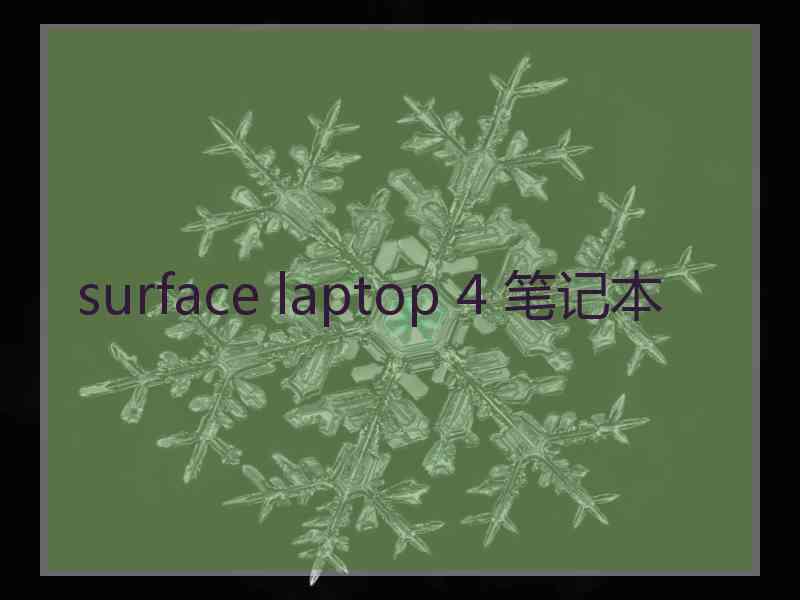 surface laptop 4 笔记本