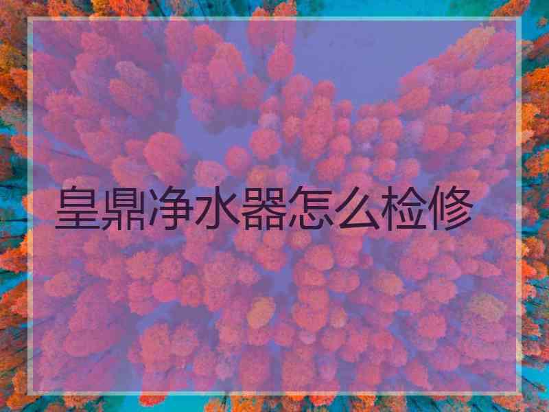 皇鼎净水器怎么检修