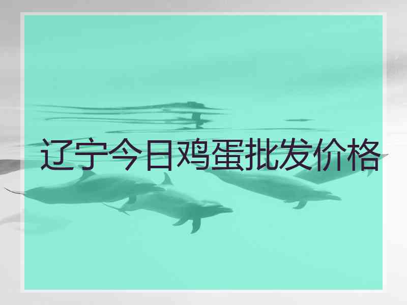 辽宁今日鸡蛋批发价格