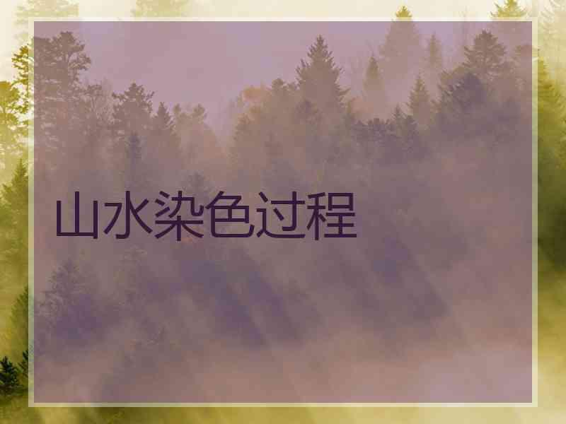 山水染色过程