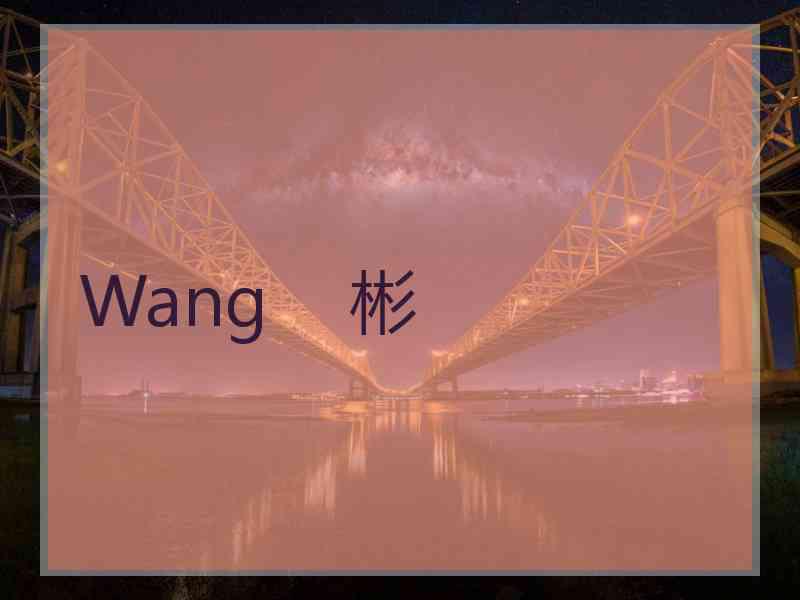 Wang    彬