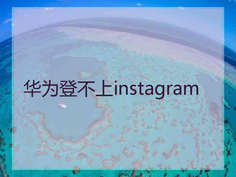华为登不上instagram