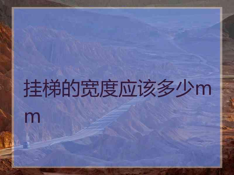 挂梯的宽度应该多少mm