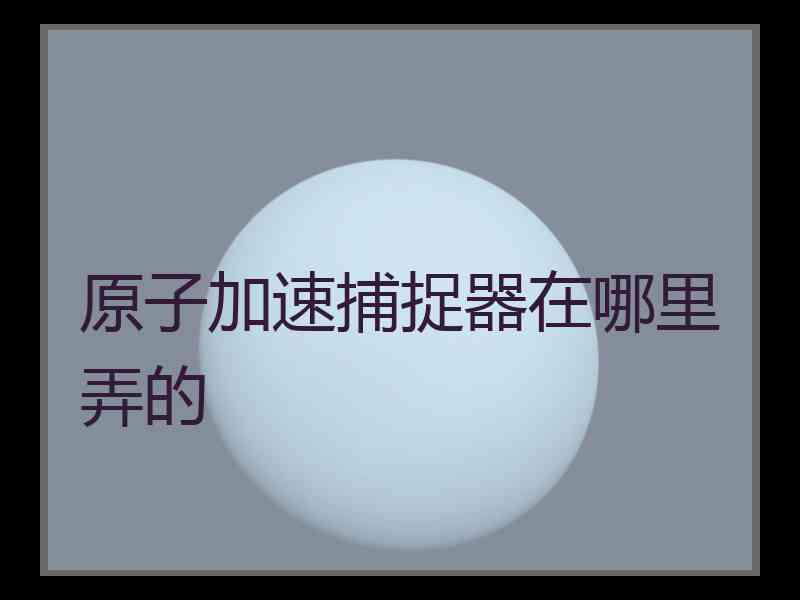 原子加速捕捉器在哪里弄的