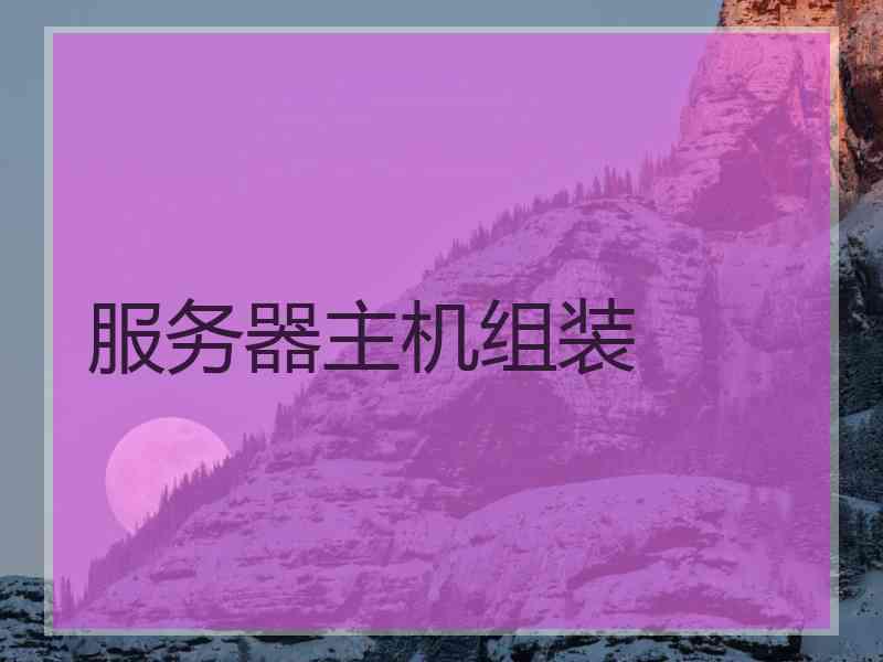 服务器主机组装