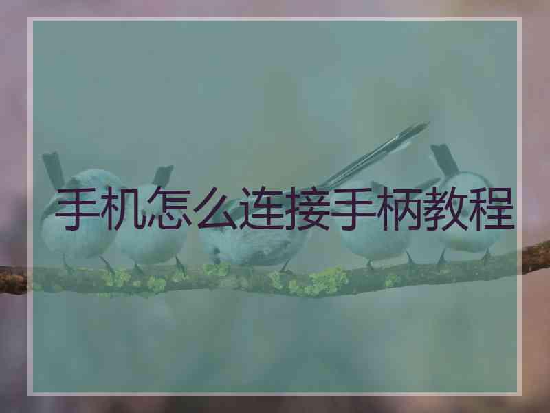 手机怎么连接手柄教程